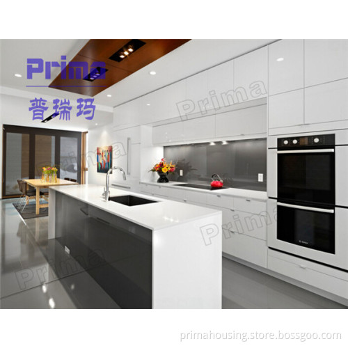 MDF Door High Gloss Kids Wood Kitchen